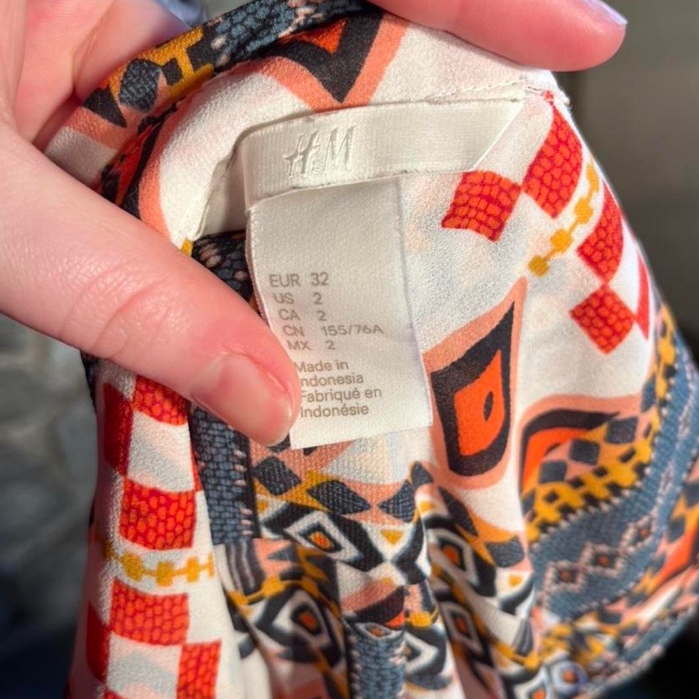 H&M Multi Colored Collared Tank Top 2 - Picture 4 of 4